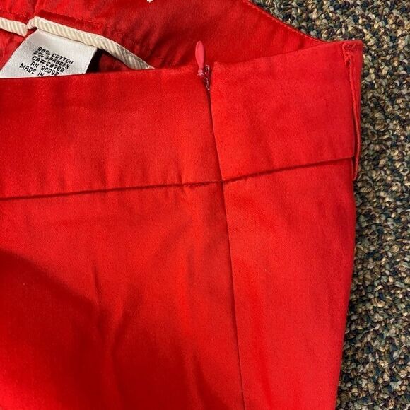 Dalia collection Fire engine red side zip flat front cropped pants‎ - Picture 3 of 6